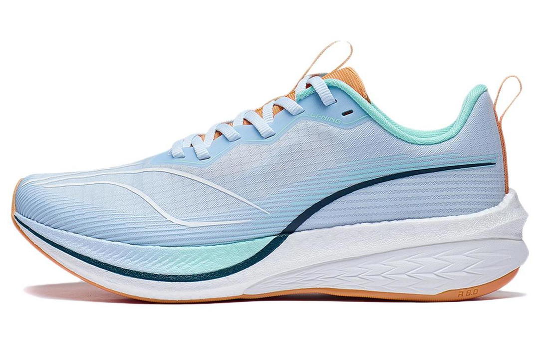 Li-Ning LiNing Red Hare 6 Pro Cushioned Wear Resistant Breathable Rebound Low Top Running Shoes Women's Sky Blue
