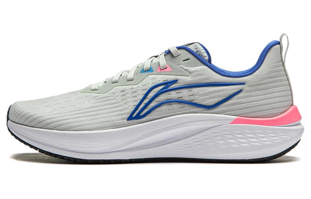 Li-Ning LiNing Red Hare 7 Cushioning Anti-Slip And Wear-Resistant Lightweight Rebound Low-Top Running Shoes Men's Gray White