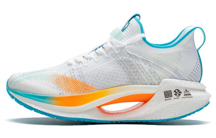 Li-Ning LiNing Jueying Essential 䨻 Cushioning Anti Slip And Wear Resistant Low Top Running Shoes White Blue