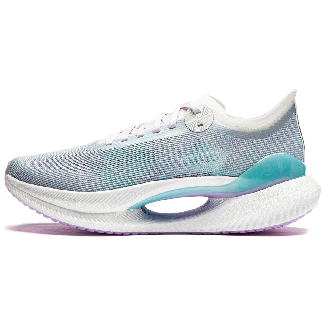 Li-Ning LiNing Jueying 2 Essential Cushioning Anti Slip And Wear Resistant Rebound Low Top Running Shoes Men's White Purple