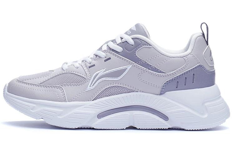 Li-Ning LiNing Li-Ning Running Collection Cushioning Slip Resistant And Abrasion Resistant Low Top Running Shoes Women's Purple