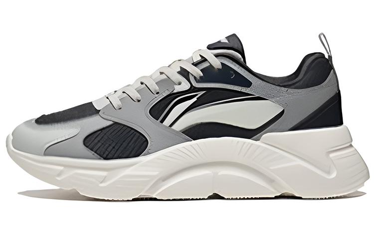 Li-Ning LiNing Cushioned Anti-Slip Wear-Resistant Breathable Lightweight Low-Top Running Shoes Men's Black Gray