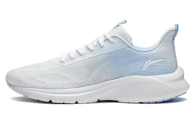 Li-Ning LiNing YunQue Cushioned Slip Resistant Abrasion Resistant Low Top Casual Running Shoes Men's White Blue