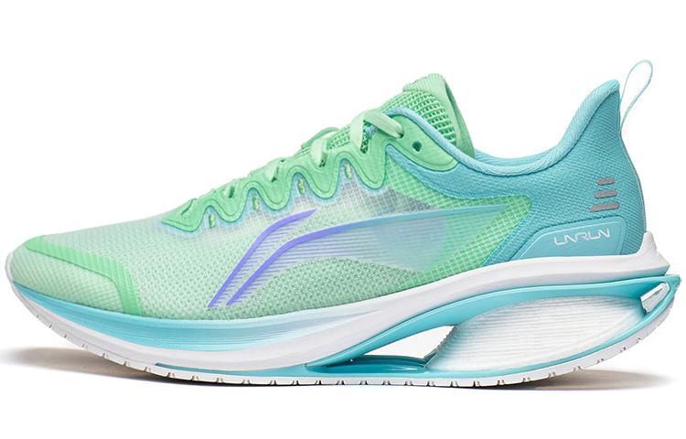 Li-Ning LiNing WuShi 5S 3.0 V2 Cushioned Slip Resistant Abrasion Resistant Low Top Long Distance Running Shoes Men's Green Blue