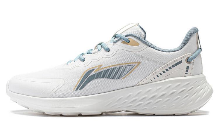 Li-Ning LiNing Soft Cushioned Slip Resistant Abrasion Resistant Low Top Training Sprint Running Shoes Men's Mist White