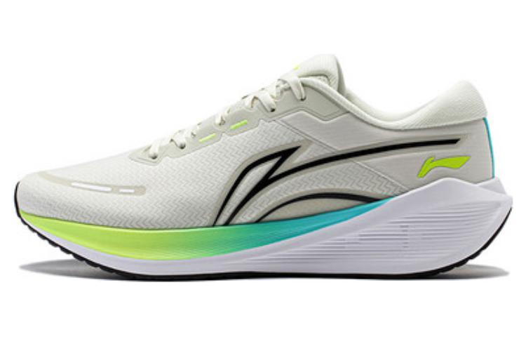 Li-Ning LiNing WuShi Lite V2 Cushioned Slip Resistant Abrasion Resistant Low Top Casual Running Shoes Men's White Green