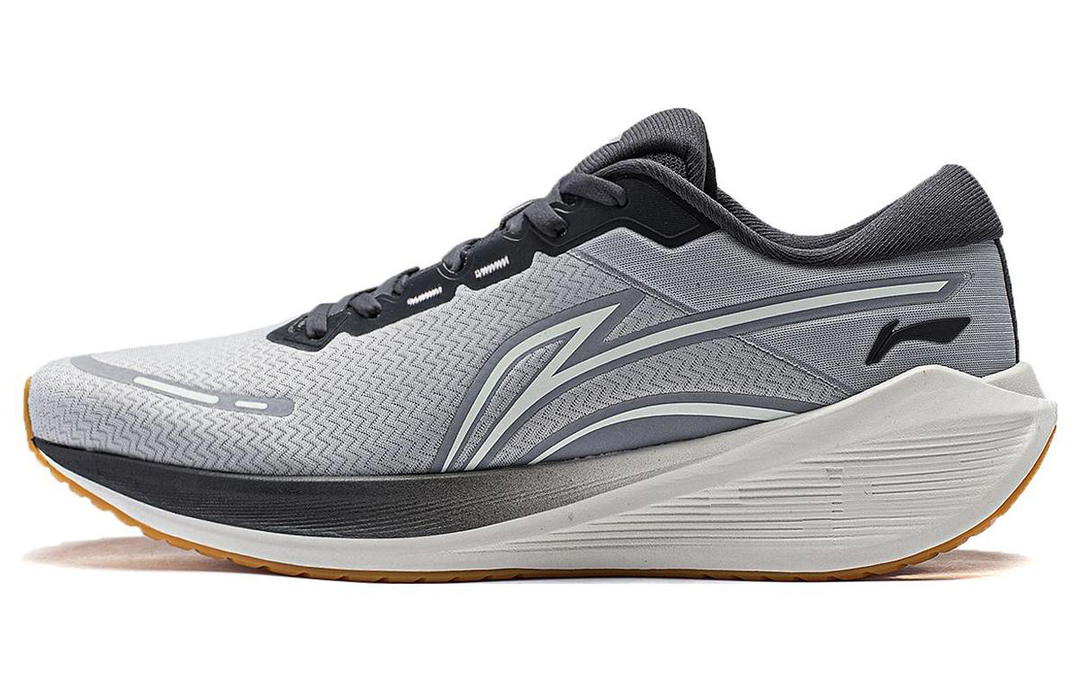 Li-Ning LiNing WuShi Lite V2 Cushioned Slip Resistant Abrasion Resistant Low Top Casual Running Shoes Men's Brick Gray