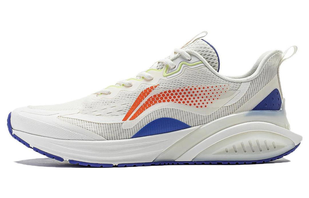 Li-Ning LiNing Cloudy Anti-Slip Wear-Resistant Low-Top Running Shoes Men's White Blue Orange