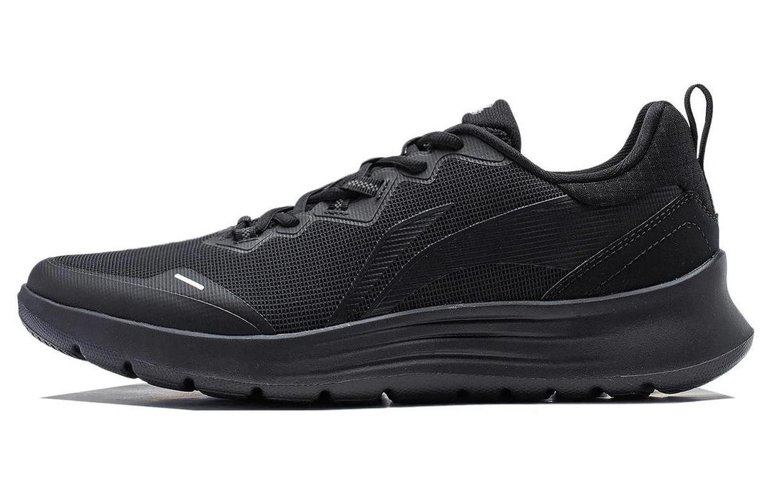 Li-Ning LiNing Feather Wear Resistant Slip Resistant Low Top Running Shoes Men's Black