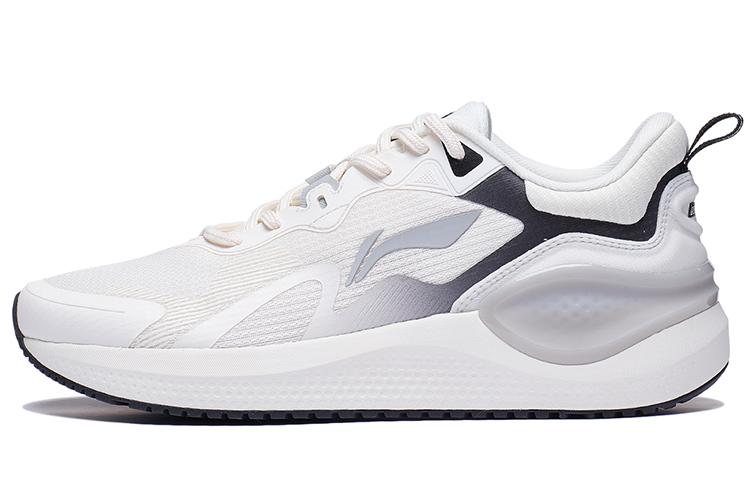 Li-Ning LiNing Cushioned Anti Slip Wear Resistant Breathable Lightweight Low Top Running Shoes Men's White
