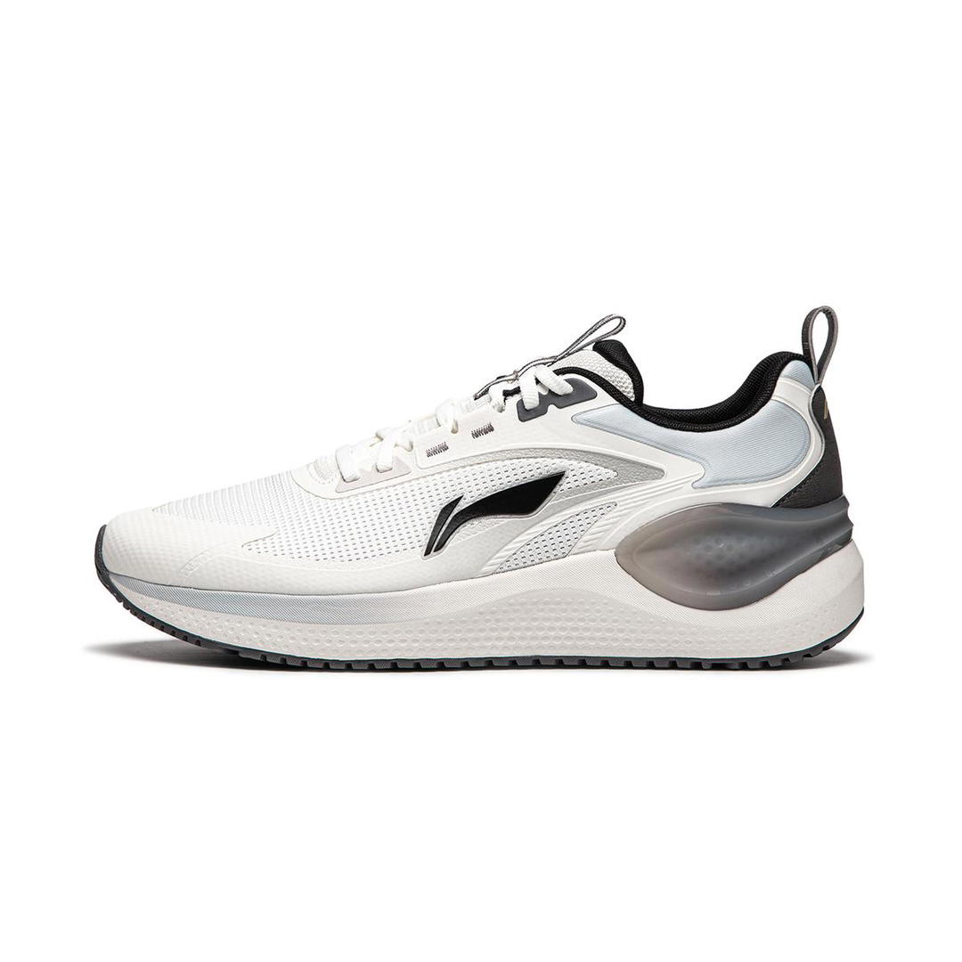 Li-Ning LiNing Eazgo V2 Cushioning Wear Resistant Low Top Casual Running Shoes Men's White Gray