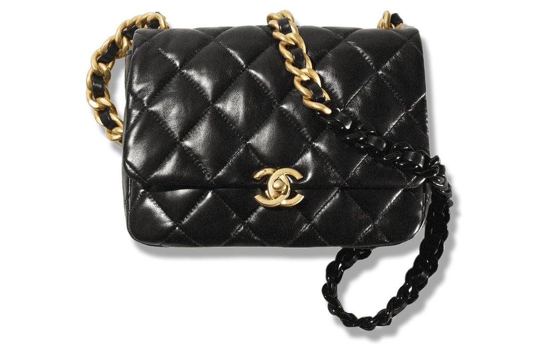 Chanel Chanel Sheepskin Flap Bag, Shoulder Bag, Crossbody Bag Small Size Women's Black