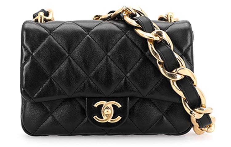 Chanel Chanel 23P SS Lambskin Shoulder Bag Handbag Shoulder Bag Women's Black