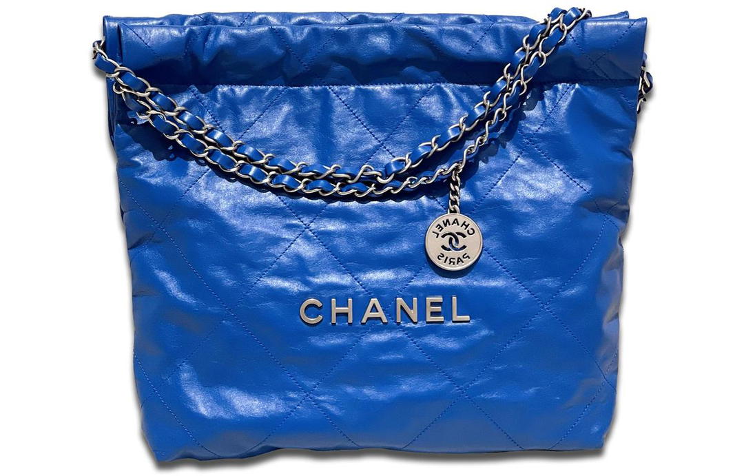 Chanel Chanel 22Bag Smooth Finish Calfskin Tote Bag, Shopping Bag, Crossbody Bag, Shoulder Bag Women's Blue