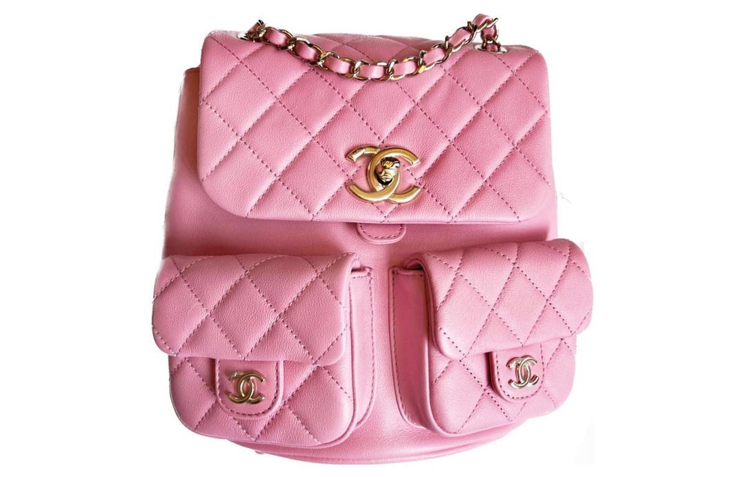 Chanel Chanel Duma Calfskin Backpack Medium Size Women's Pink
