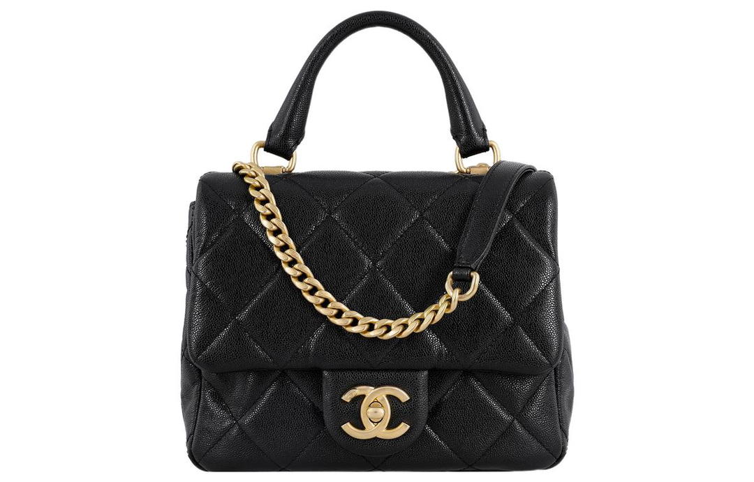 Chanel Chanel 23P SS Calfskin Handbags Shoulder Bag Crossbody Bag Small Size Women's Black
