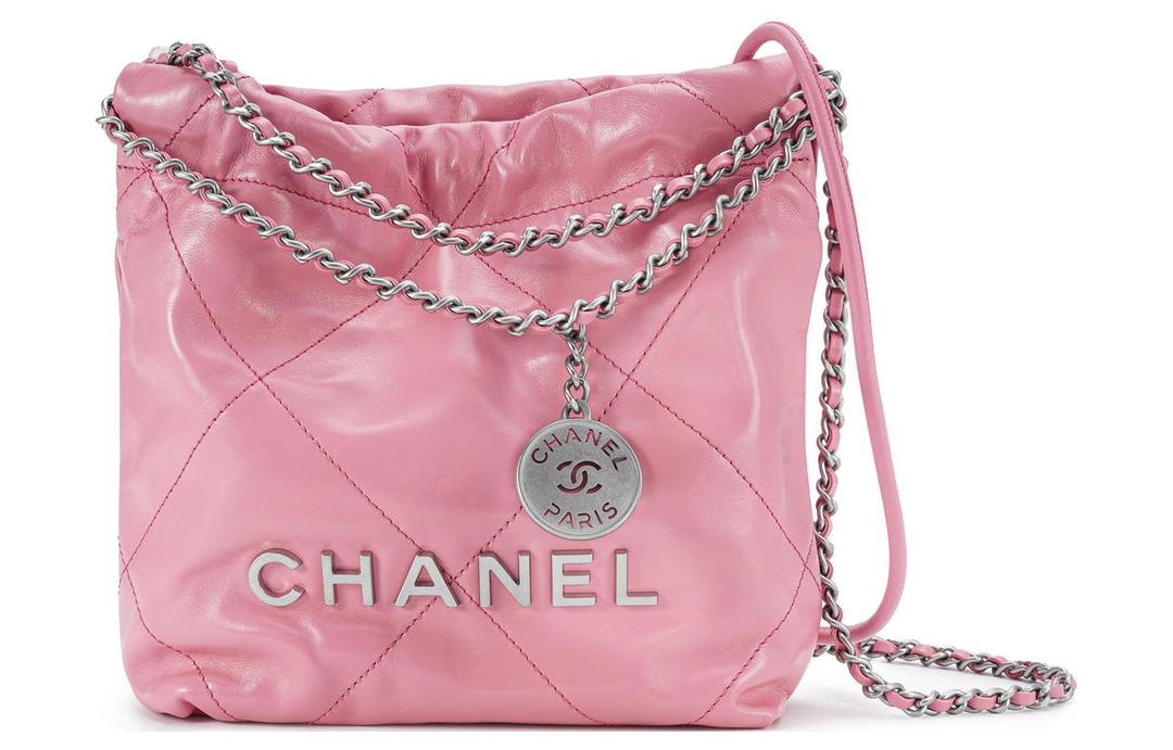 Chanel Chanel 22Bag Shiny Calfskin Bucket Bags Crossbody Bag Shoulder Bag Mini Women's Pink