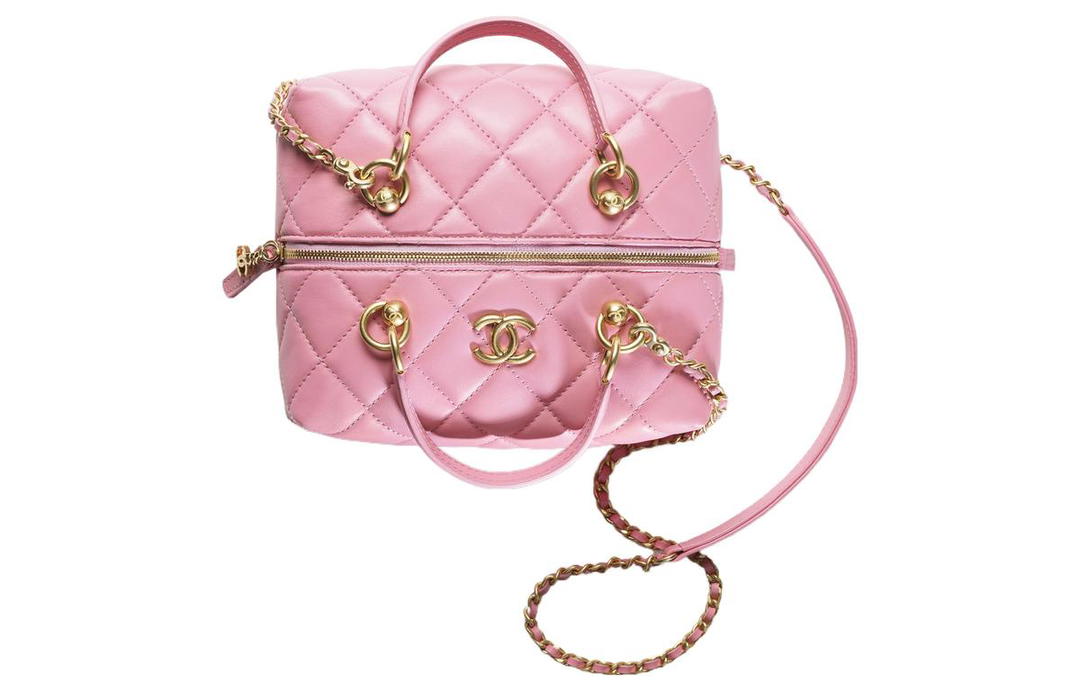 Chanel Chanel Calfskin Small Square Box Handheld Shoulder Bag Crossbody Bag Women's Pink