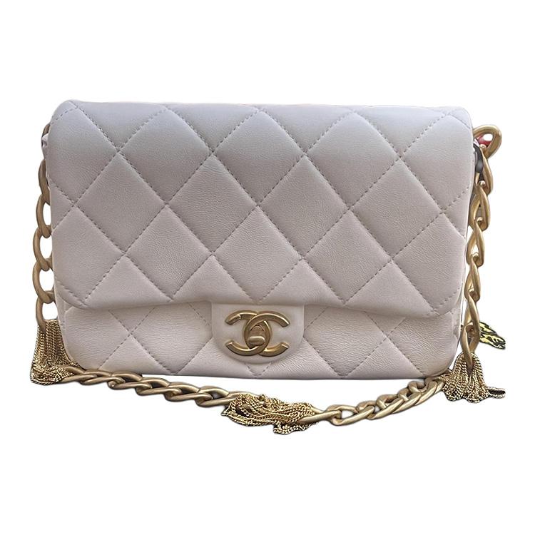 Chanel Chanel Sheepskin Flap Bag, Crossbody Bag, Shoulder Bag Women's White