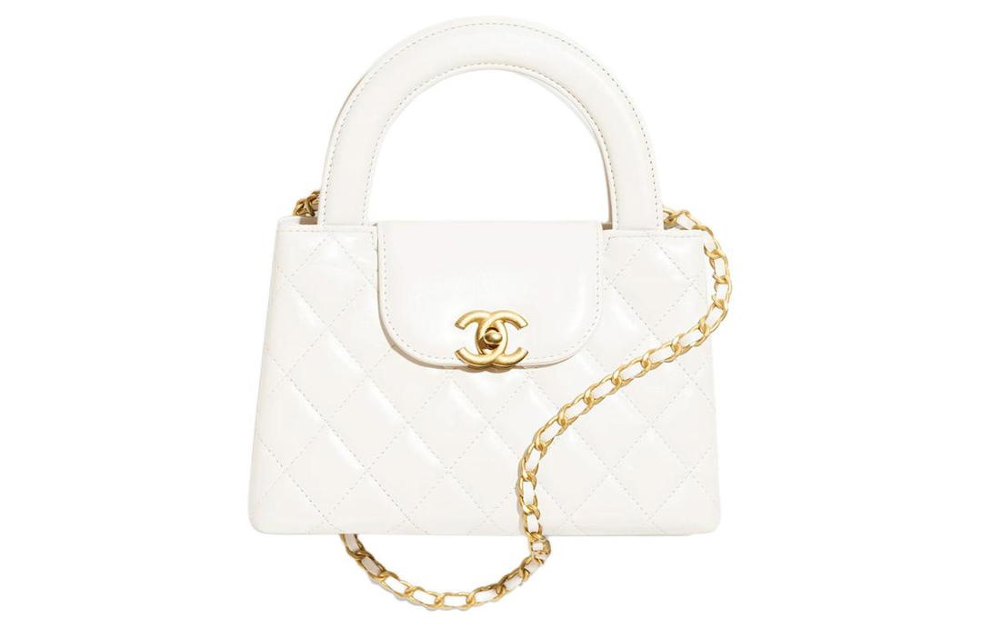 Chanel Chanel Smooth Cow Leather Crossbody Shoulder Bag Crossbody Bag Mini Women's White