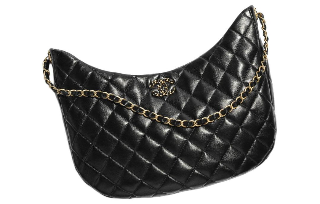 Chanel Chanel Lambskin Handbag Shoulder Bag Women's Black