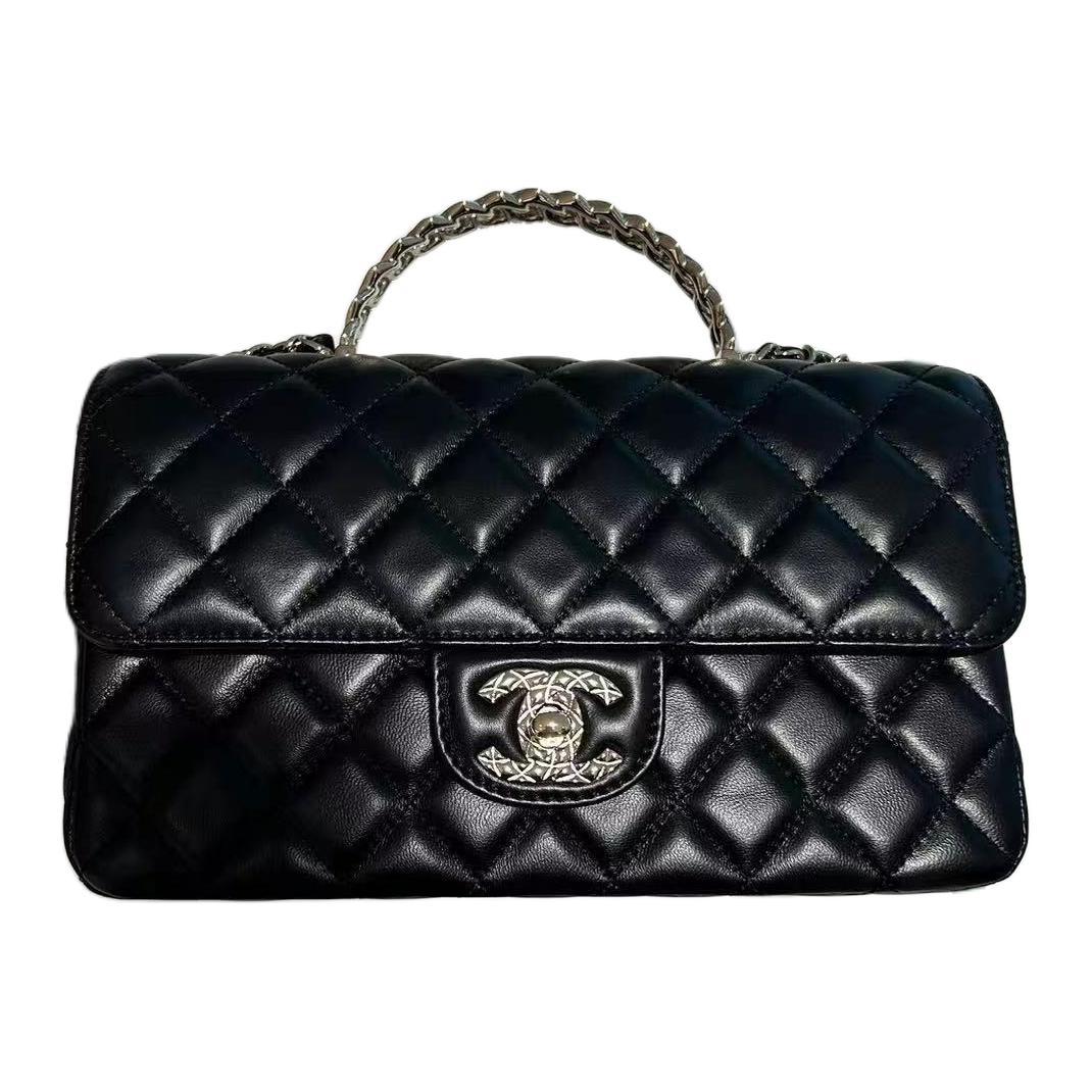 Chanel Chanel Lambskin Shoulder Bag, Crossbody Bag, Handbag Women's Black