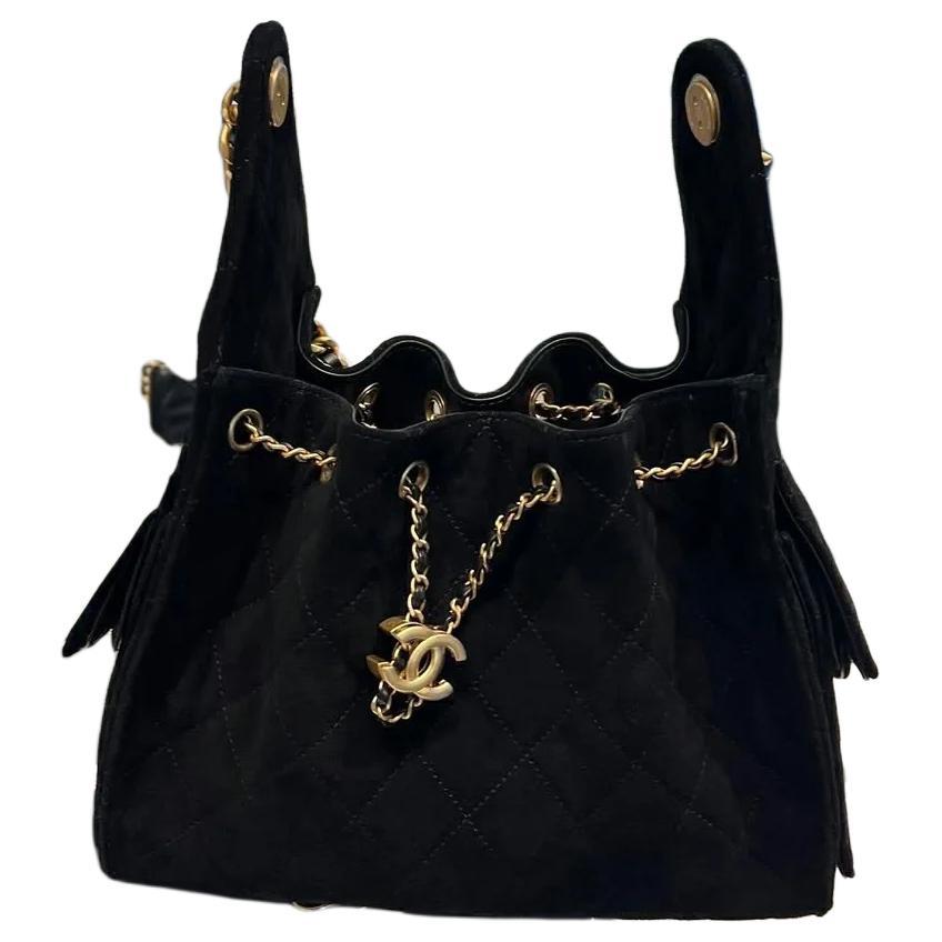 Chanel Chanel 25Bag Suede Hobo Bag, Shoulder Bag, Crossbody Bag, Handbag Women's Black