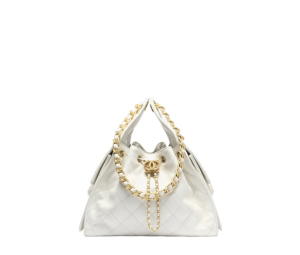 Buy Chanel 25 Small Bag In White Grained Calfskin With Gold-Tone Metal at Sasom – Authentic and Ready to Ship