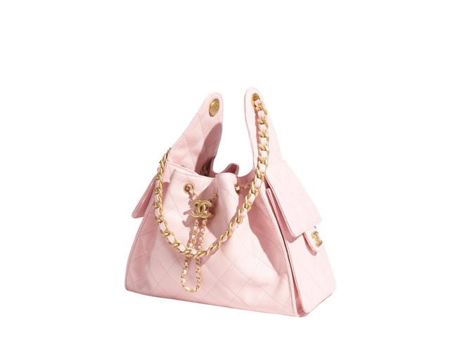 Chanel Chanel 25 Small Bag In Light Pink Grained Calfskin With Gold-Tone Metal Hardware - view 2
