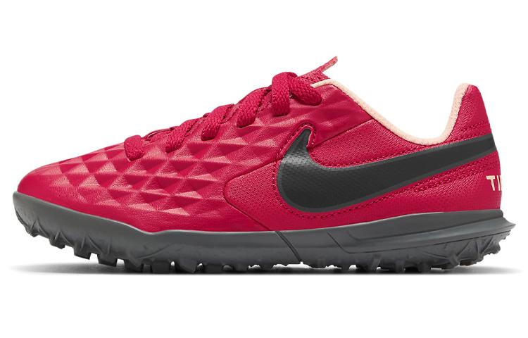 Nike Nike Tiempo Legend 8 Anti Slip And Wear Resistant Lightweight Balance Low Top Kids' Soccer Shoes Red Black Kids'