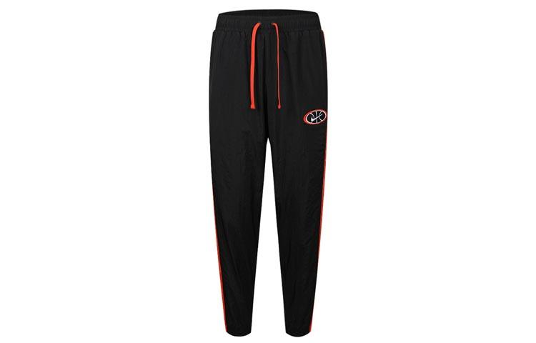 Nike Nike Knitted Sports Pants Men's Black Orange