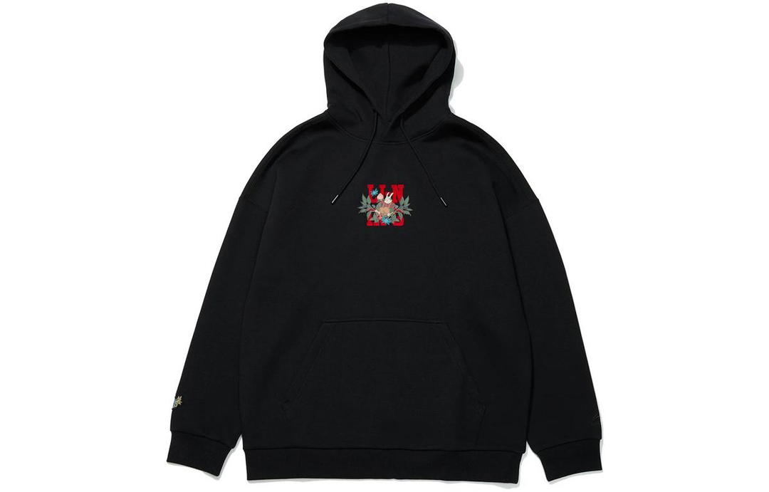 Li-Ning LiNing Sports Trendy Collection Year Of The Rabbit 'Day By Day Gold Accumulates' Collection Sweatshirt Unisex Black