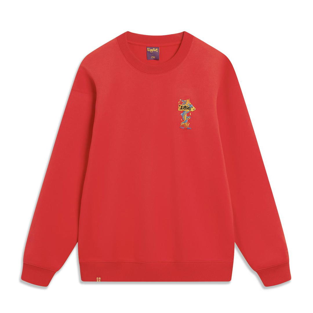 Li-Ning LiNing Rijin Doujin Collection Sweatshirt Unisex Vermilion