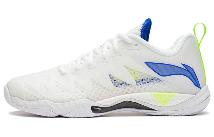 Li-Ning LINING Falcon 5 Badminton Shoes Unisex Low-Top Standard White/Crystal Blue