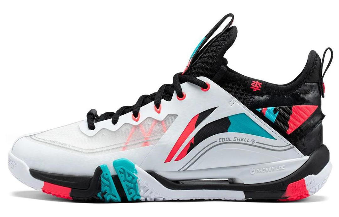 Li-Ning LiNing Saga ⅡPro 2 Pro Anti Slip And Wear Resistant Breathable Mid Top Badminton Shoes Unisex White Black Blue Red