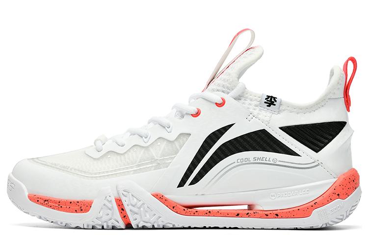 Li-Ning LiNing Anti Slip Wear Resistant Low Top Badminton Shoes Unisex White