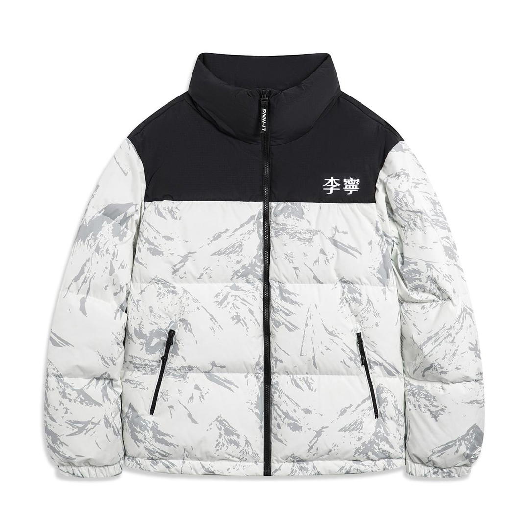 Li-Ning LiNing Fondue Down Series Down Jacket Unisex White Gray Snow Mountain