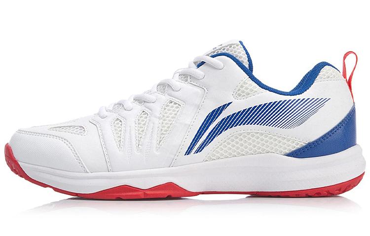 Li-Ning LiNing Ace Cushioned Slip Resistant Abrasion Resistant Low Top Badminton Shoes Men's White Blue