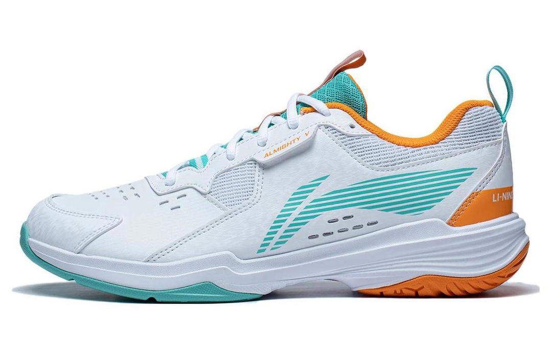 Li-Ning LINING Ace Badminton Shoes Unisex Low Top White/Green/Orange