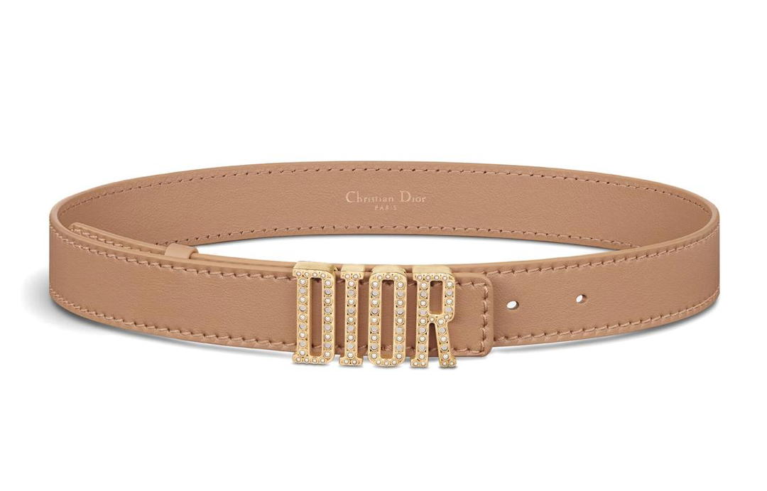 Dior Dior Cow Leather Belts Women's Bronze Width 3cm