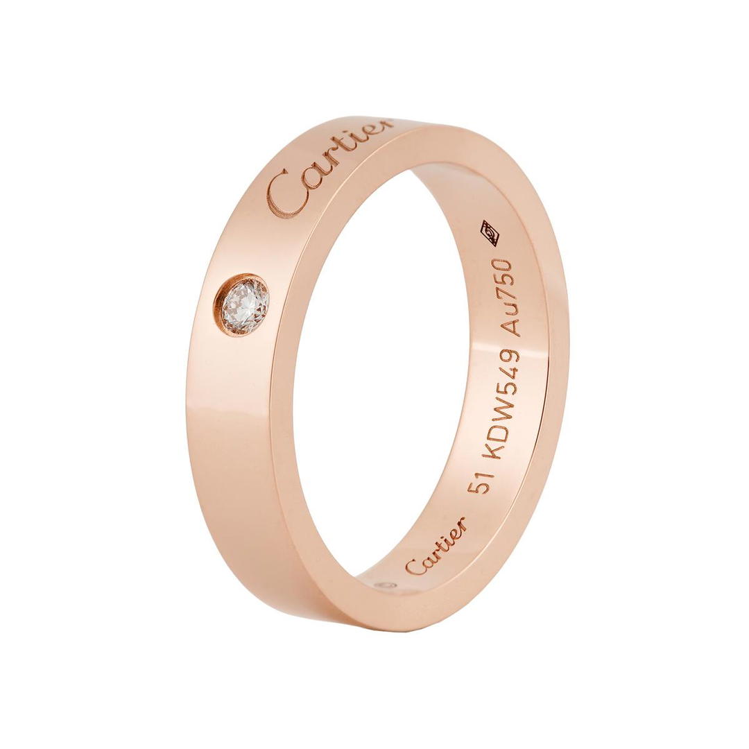 Cartier CARTIER C De Cartier Collection 18K Rose Gold Rings Unisex Rose Gold