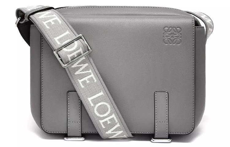Loewe Loewe Soft Smooth Cow Leather Messenger Bag, Crossbody Bag, Shoulder Bag Men's Asphalt Gray