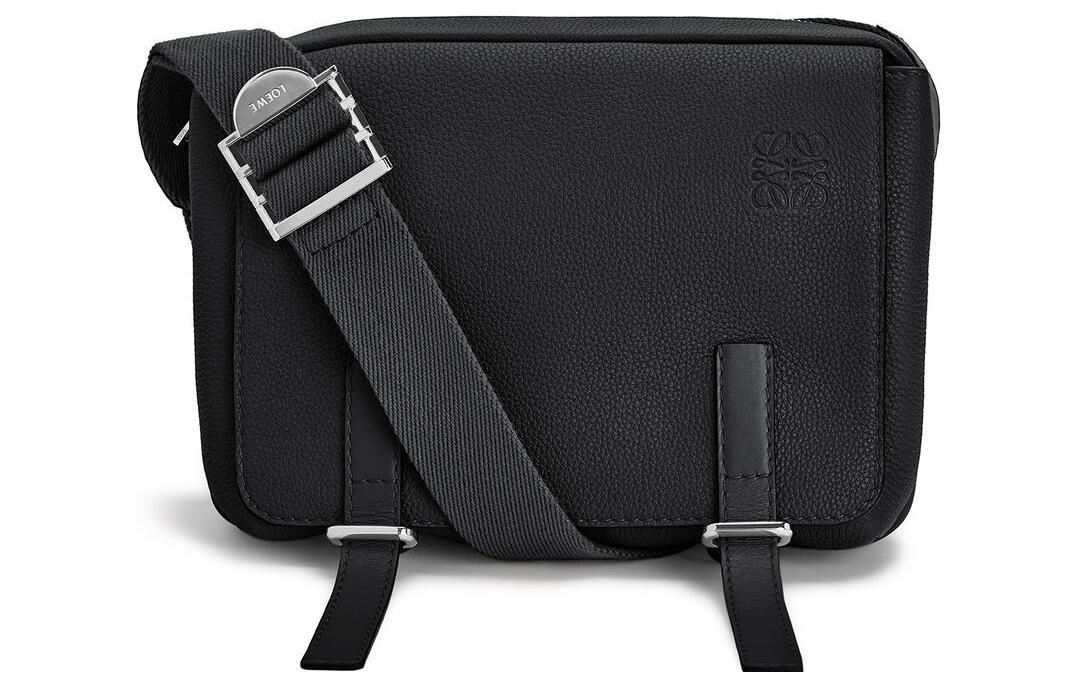 Loewe Loewe Military Messenger Bag In Soft Grained Calfskin Xs Black