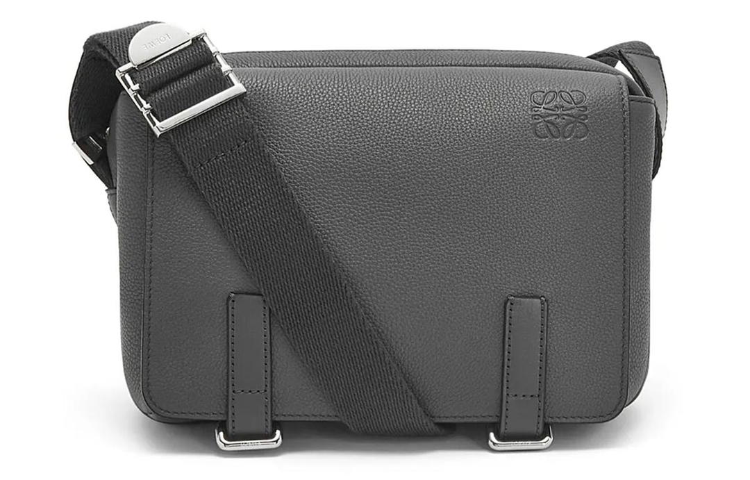 Loewe LOEWE Military Messenger Bag In Soft Grained Calfskin Xs Anthracite