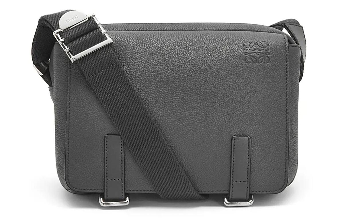 Loewe LOEWE Military Messenger Bag In Soft Grained Calfskin Xs Anthracite