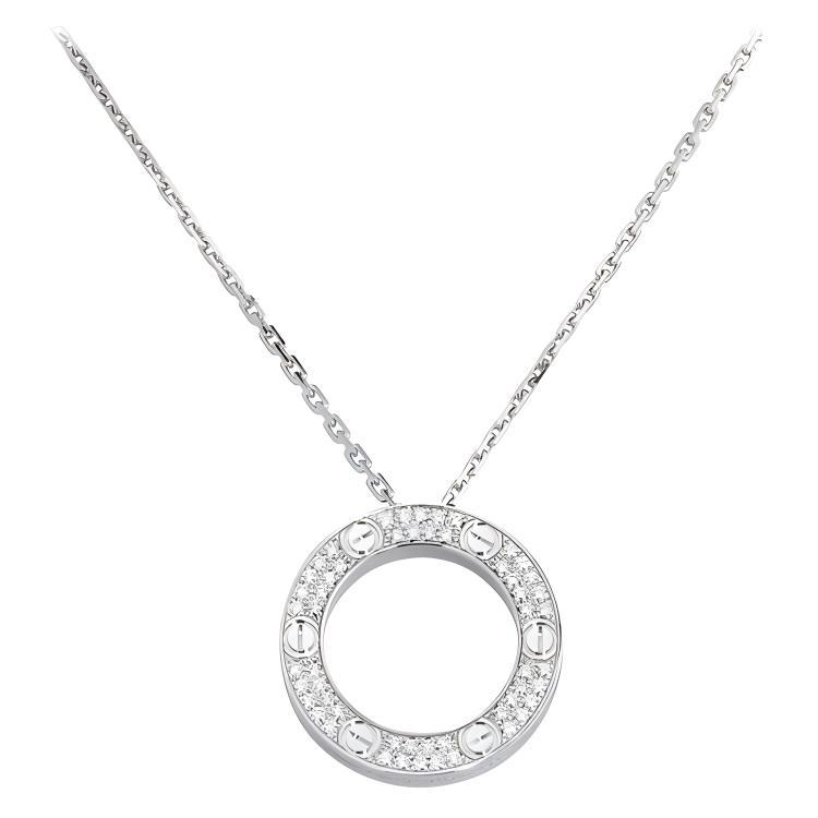 Cartier Cartier 18kt White Gold Love Diamond Necklace