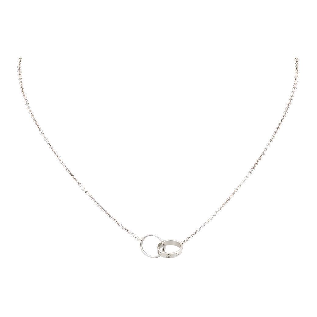 Cartier CARTIER LOVE Series 18K White Gold Necklaces Unisex