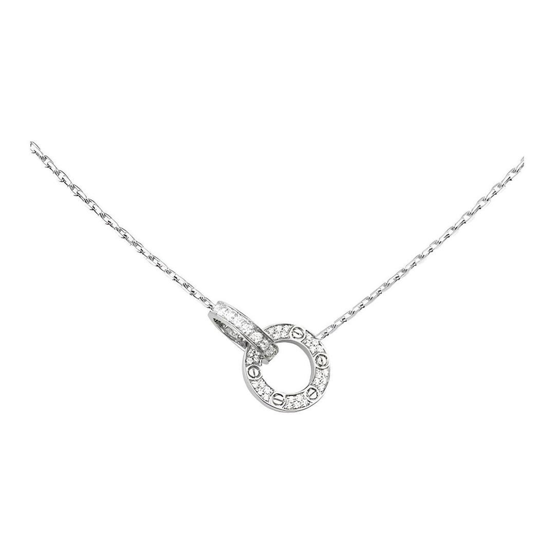 Cartier CARTIER LOVE Series 18K White Gold Necklaces Women's