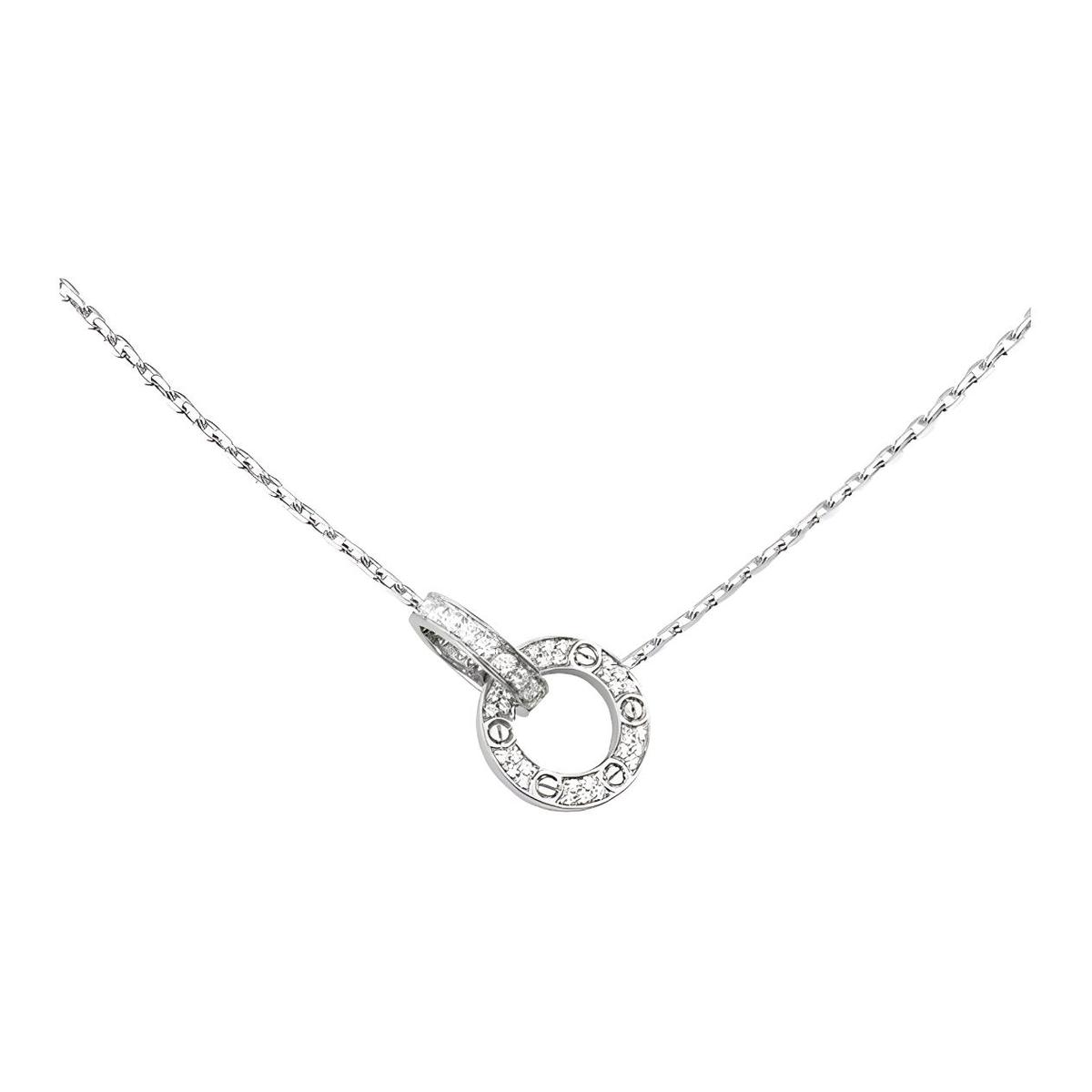 Cartier CARTIER LOVE Series 18K White Gold Necklaces Women's