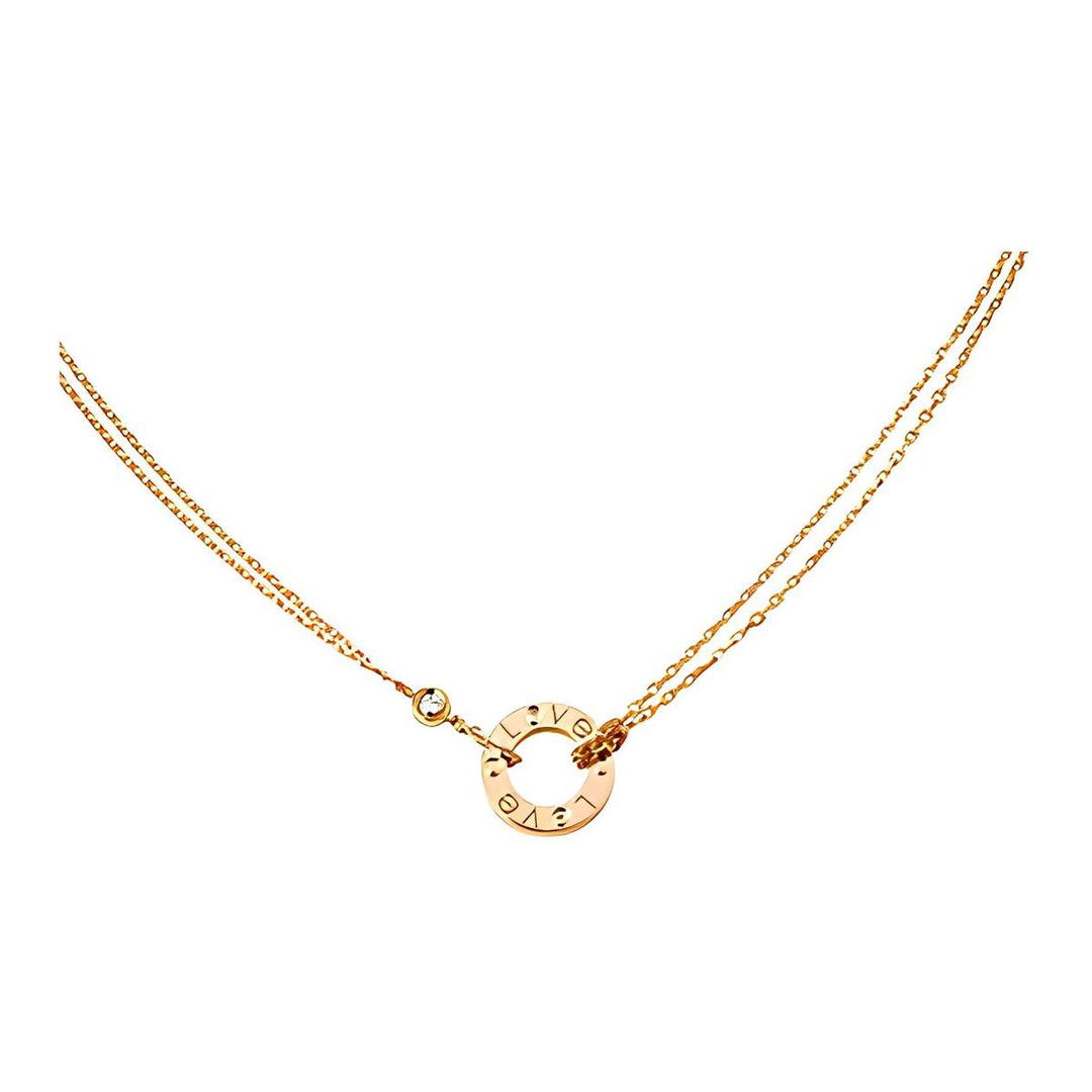 Cartier CARTIER LOVE Series 18K Rose Gold Necklaces Women's Rose Gold
